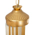 GLOBOSTAR® TRITON 203-0254 Vintage Κρεμαστό Φωτιστικό Οροφής με Ντουί 5 x E27 AC 220-240V IP20 - Χρυσό & Μπεζ - Μ50 x Π50 x Υ48cm - ledmania.gr