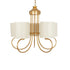 GLOBOSTAR® TRITON 203-0254 Vintage Κρεμαστό Φωτιστικό Οροφής με Ντουί 5 x E27 AC 220-240V IP20 - Χρυσό & Μπεζ - Μ50 x Π50 x Υ48cm - ledmania.gr