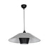 GLOBOSTAR® STORM 203-0292 Μοντέρνο Κρεμαστό Φωτιστικό Οροφής με Ντουί 1 x E27 AC 220-240V IP20 - Μαύρο & Γκρί  - Μ50 x Π50 x Υ24cm