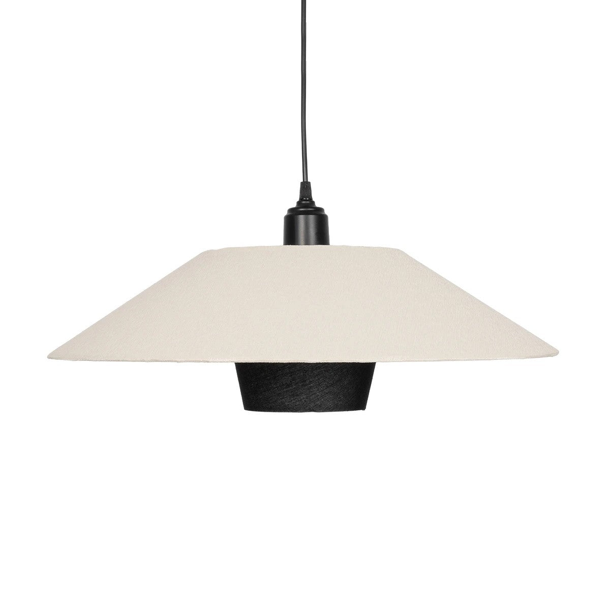 GLOBOSTAR® STORM 203-0293 Μοντέρνο Κρεμαστό Φωτιστικό Οροφής με Ντουί 1 x E27 AC 220-240V IP20 - Μαύρο &  Λευκό - Μ50 x Π50 x Υ24cm