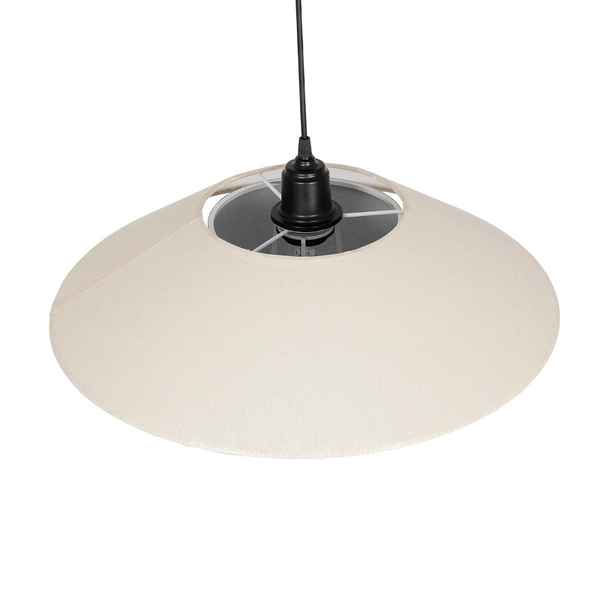 GLOBOSTAR® STORM 203-0293 Μοντέρνο Κρεμαστό Φωτιστικό Οροφής με Ντουί 1 x E27 AC 220-240V IP20 - Μαύρο &  Λευκό - Μ50 x Π50 x Υ24cm