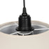 GLOBOSTAR® STORM 203-0293 Μοντέρνο Κρεμαστό Φωτιστικό Οροφής με Ντουί 1 x E27 AC 220-240V IP20 - Μαύρο &  Λευκό - Μ50 x Π50 x Υ24cm