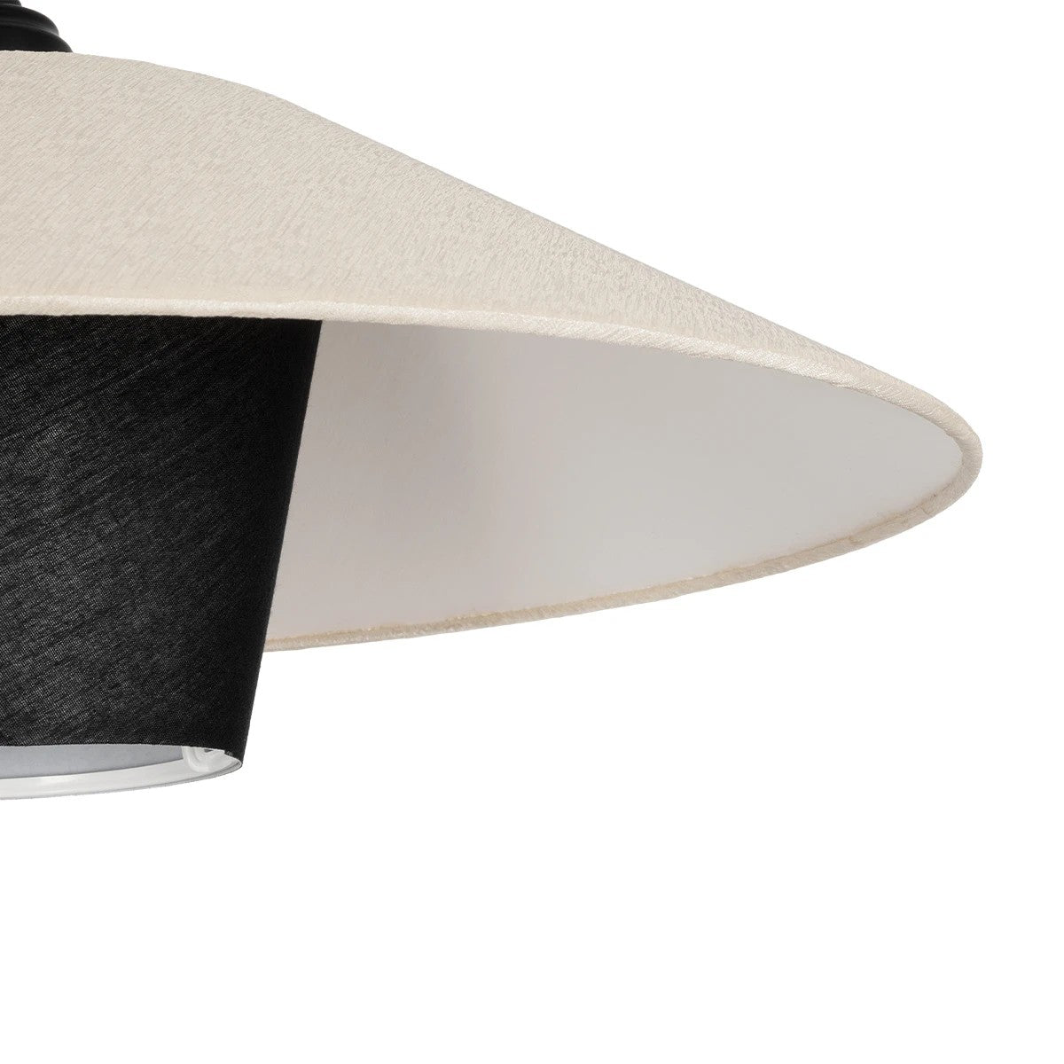 GLOBOSTAR® STORM 203-0293 Μοντέρνο Κρεμαστό Φωτιστικό Οροφής με Ντουί 1 x E27 AC 220-240V IP20 - Μαύρο &  Λευκό - Μ50 x Π50 x Υ24cm