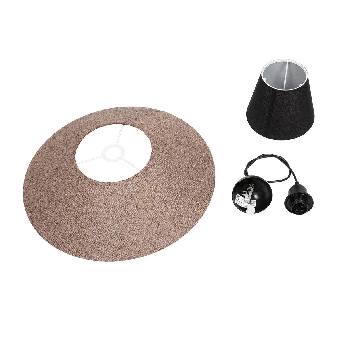 GLOBOSTAR® STORM 203-0294 Μοντέρνο Κρεμαστό Φωτιστικό Οροφής με Ντουί 1 x E27 AC 220-240V IP20 - Μαύρο &  Μπεζ - Μ50 x Π50 x Υ24cm