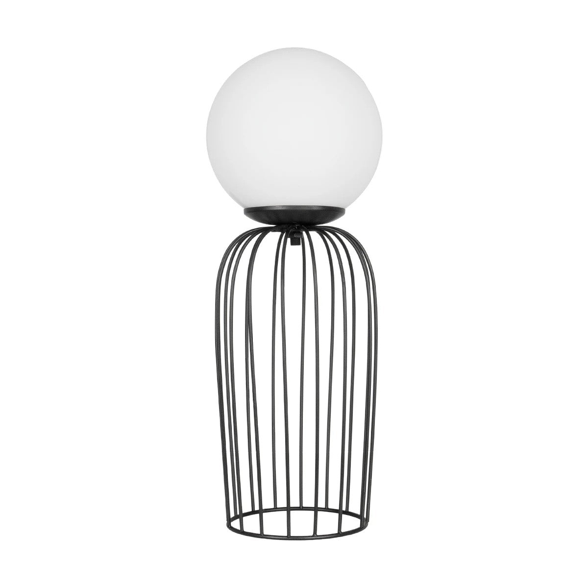 GLOBOSTAR® KAZAF 203-0295 Μοντέρνο Επιτραπέζιο Φωτιστικό Πορτατίφ με Ντουί 1 x E27 AC 220-240V IP20 - Μαύρο & Λευκό - Μ16 x Π16 x Υ40cm