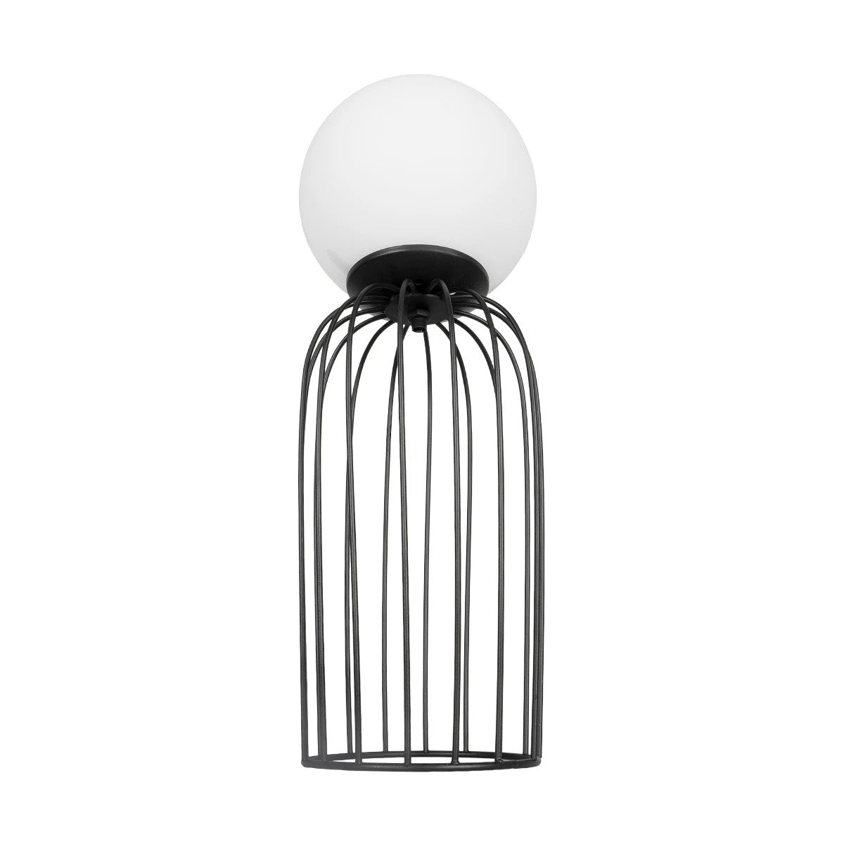 GLOBOSTAR® KAZAF 203-0295 Μοντέρνο Επιτραπέζιο Φωτιστικό Πορτατίφ με Ντουί 1 x E27 AC 220-240V IP20 - Μαύρο & Λευκό - Μ16 x Π16 x Υ40cm