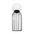 GLOBOSTAR® KAZAF 203-0295 Μοντέρνο Επιτραπέζιο Φωτιστικό Πορτατίφ με Ντουί 1 x E27 AC 220-240V IP20 - Μαύρο & Λευκό - Μ16 x Π16 x Υ40cm