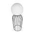 GLOBOSTAR® KAZAF 203-0295 Μοντέρνο Επιτραπέζιο Φωτιστικό Πορτατίφ με Ντουί 1 x E27 AC 220-240V IP20 - Μαύρο & Λευκό - Μ16 x Π16 x Υ40cm