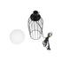 GLOBOSTAR® KAZAF 203-0295 Μοντέρνο Επιτραπέζιο Φωτιστικό Πορτατίφ με Ντουί 1 x E27 AC 220-240V IP20 - Μαύρο & Λευκό - Μ16 x Π16 x Υ40cm