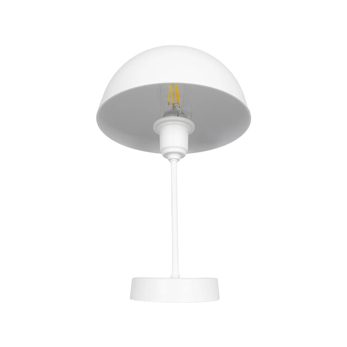 GLOBOSTAR® GAZETA 203-0301 Μοντέρνο Επιτραπέζιο Φωτιστικό Πορτατίφ με Ντουί 1 x E27 AC 220-240V IP20 - Λευκό  - Μ25 x Π25 x Υ39cm