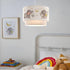 GloboStar® ELEPHANT 204-0002 Παιδικό Κρεμαστό Φωτιστικό Φιγούρα Μονόφωτο 1 x E27 IP20 Λευκό Ύφασμα - Μ30 x Π30 x Υ70cm - ledmania.gr
