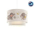 GloboStar® ELEPHANT 204-0002 Παιδικό Κρεμαστό Φωτιστικό Φιγούρα Μονόφωτο 1 x E27 IP20 Λευκό Ύφασμα - Μ30 x Π30 x Υ70cm - ledmania.gr