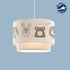 GloboStar® BEAR 204-0003 Παιδικό Κρεμαστό Φωτιστικό Φιγούρα Μονόφωτο 1 x E27 IP20 Λευκό Ύφασμα - Μ30 x Π30 x Υ70cm - ledmania.gr