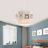 GloboStar® BEAR 204-0003 Παιδικό Κρεμαστό Φωτιστικό Φιγούρα Μονόφωτο 1 x E27 IP20 Λευκό Ύφασμα - Μ30 x Π30 x Υ70cm - ledmania.gr