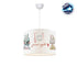 GloboStar® GIRLSCLUB 204-0010 Παιδικό Κρεμαστό Φωτιστικό Φιγούρα Μονόφωτο 1 x E27 IP20 Λευκό Ύφασμα - Μ28 x Π28 x Υ70cm - ledmania.gr