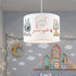 GloboStar® GIRLSCLUB 204-0010 Παιδικό Κρεμαστό Φωτιστικό Φιγούρα Μονόφωτο 1 x E27 IP20 Λευκό Ύφασμα - Μ28 x Π28 x Υ70cm - ledmania.gr