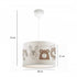 GloboStar® BEAR 204-0018 Παιδικό Κρεμαστό Φωτιστικό Φιγούρα Μονόφωτο 1 x E27 IP20 Λευκό Ύφασμα - Μ28 x Π28 x Υ70cm - ledmania.gr