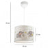 GloboStar® ELEPHANT 204-0020 Παιδικό Κρεμαστό Φωτιστικό Φιγούρα Μονόφωτο 1 x E27 IP20 Λευκό Ύφασμα - Μ24 x Π24 x Υ70cm - ledmania.gr