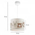 GloboStar® BEAR 204-0021 Παιδικό Κρεμαστό Φωτιστικό Φιγούρα Μονόφωτο 1 x E27 IP20 Λευκό Ύφασμα - Μ24 x Π24 x Υ70cm - ledmania.gr