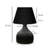 GloboStar® PYRAMID 204-0058 Μοντέρνο Eπιτραπέζιο Φωτιστικό Μονόφωτο 1 x E27 IP20 Μαύρο Μέταλλο με Μαύρο Ύφασμα - Μ22 x Π22 x Υ30cm - ledmania.gr