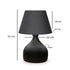 GloboStar® MICKEY 204-0059 Μοντέρνο Eπιτραπέζιο Φωτιστικό Μονόφωτο 1 x E27 IP20 Μαύρο Μέταλλο με Μαύρο Ύφασμα - Μ22 x Π22 x Υ30cm - ledmania.gr