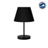 GloboStar® LARA 204-0074 Μοντέρνο Eπιτραπέζιο Φωτιστικό Μονόφωτο 1 x E27 IP20 Μαύρο Μέταλλο με Μαύρο Ύφασμα - Μ22 x Π22 x Υ36cm - ledmania.gr