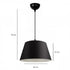 GloboStar® TRIANGLE 204-0088 Μοντέρνο Κρεμαστό Φωτιστικό Kαπέλο Μονόφωτο 1 x E27 IP20 Μαύρο Ύφασμα - Μ37 x Π37 x Υ70cm - ledmania.gr