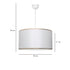 GloboStar® LOFTY 204-0091 Μοντέρνο Κρεμαστό Φωτιστικό Kαπέλο Μονόφωτο 1 x E27 IP20 Λευκό Ύφασμα - Μ38 x Π38 x Υ70cm - ledmania.gr
