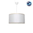 GloboStar® LOFTY 204-0091 Μοντέρνο Κρεμαστό Φωτιστικό Kαπέλο Μονόφωτο 1 x E27 IP20 Λευκό Ύφασμα - Μ38 x Π38 x Υ70cm - ledmania.gr