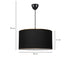 GloboStar® LOFTY 204-0092 Μοντέρνο Κρεμαστό Φωτιστικό Kαπέλο Μονόφωτο 1 x E27 IP20 Μαύρο Ύφασμα - Μ38 x Π38 x Υ70cm - ledmania.gr