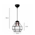 GloboStar® BUR 204-0180 Μοντέρνο Κρεμαστό Φωτιστικό Οροφής Μονόφωτο 1 x E27 AC 220-240V IP20 Μαύρο - Μ17 x Π17 x Υ23cm - ledmania.gr