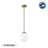 GLOBOSTAR® GLOBIDIO 204-0195 Μοντέρνο Κρεμαστό Φωτιστικό Οροφής με Ντουί 1 x E27 AC 220-240V IP20 - Χρύσο & Λευκό - Μ15 x Π15 x Υ15cm - ledmania.gr