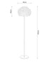 GLOBOSTAR® ALES 204-0309 Μοντέρνο Επιδαπέδιο Φωτιστικό με Ντουί 1 x E27 AC 220-240V IP20 -Γκρί & Χρυσό - Μ40 x Π40 x Υ150cm