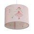 GLOBOSTAR® BALLERINA 204-0015 Παιδικό Κρεμαστό Φωτιστικό Οροφής με Ντουί 1 x E27 AC 220-240V IP20 - Ροζ - Μ28 x Π28 x Υ24cm