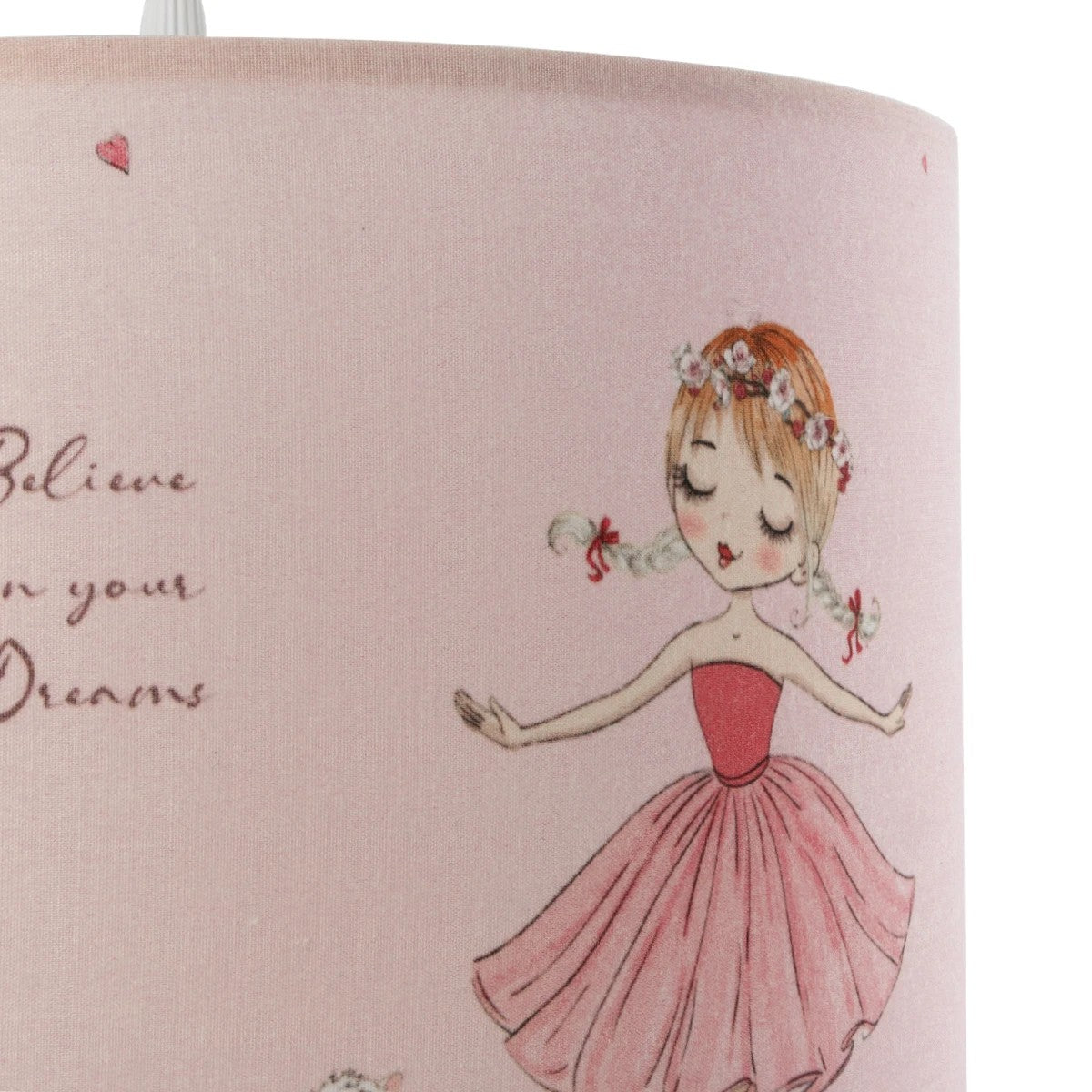 GLOBOSTAR® BALLERINA 204-0015 Παιδικό Κρεμαστό Φωτιστικό Οροφής με Ντουί 1 x E27 AC 220-240V IP20 - Ροζ - Μ28 x Π28 x Υ24cm