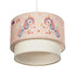 GLOBOSTAR® PONY 204-0016 Παιδικό Κρεμαστό Φωτιστικό Οροφής με Ντουί 1 x E27 AC 220-240V IP20 - Ροζ - Μ30 x Π30 x Υ24cm
