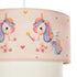 GLOBOSTAR® PONY 204-0016 Παιδικό Κρεμαστό Φωτιστικό Οροφής με Ντουί 1 x E27 AC 220-240V IP20 - Ροζ - Μ30 x Π30 x Υ24cm