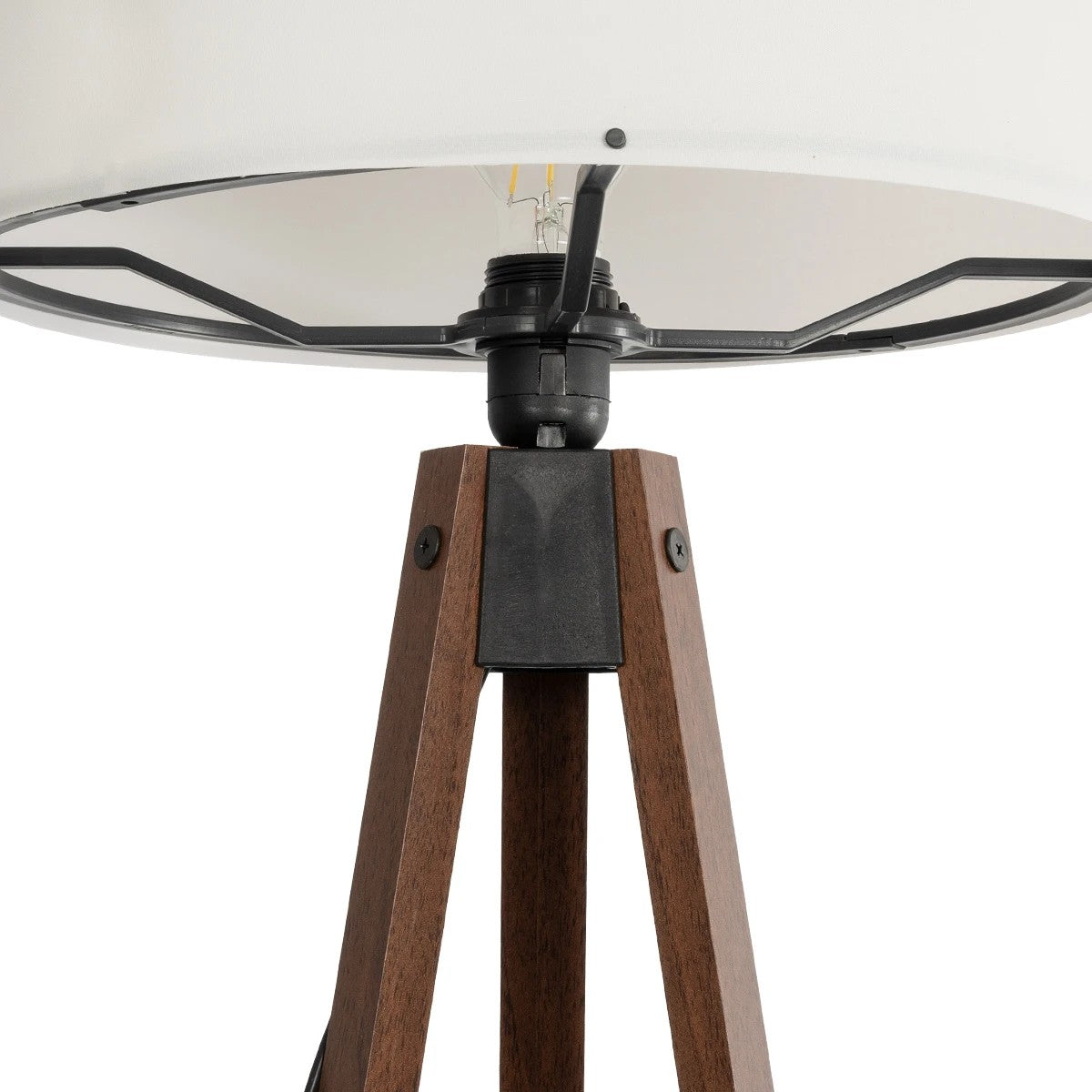 GLOBOSTAR® SAGA 204-0031 Μοντέρνο Επιδαπέδιο Φωτιστικό με Ντουί 1 x E27 AC 220-240V IP20 - Καφέ & Μπεζ - Μ38 x Π38 x Υ140cm