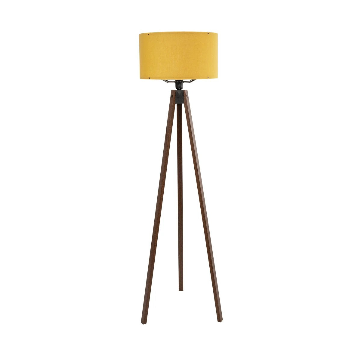 GLOBOSTAR® SAGA 204-0033 Μοντέρνο Επιδαπέδιο Φωτιστικό με Ντουί 1 x E27 AC 220-240V IP20 - Καφέ & Κίτρινο - Μ38 x Π38 x Υ140cm