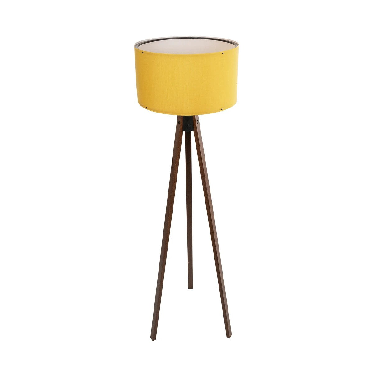 GLOBOSTAR® SAGA 204-0033 Μοντέρνο Επιδαπέδιο Φωτιστικό με Ντουί 1 x E27 AC 220-240V IP20 - Καφέ & Κίτρινο - Μ38 x Π38 x Υ140cm