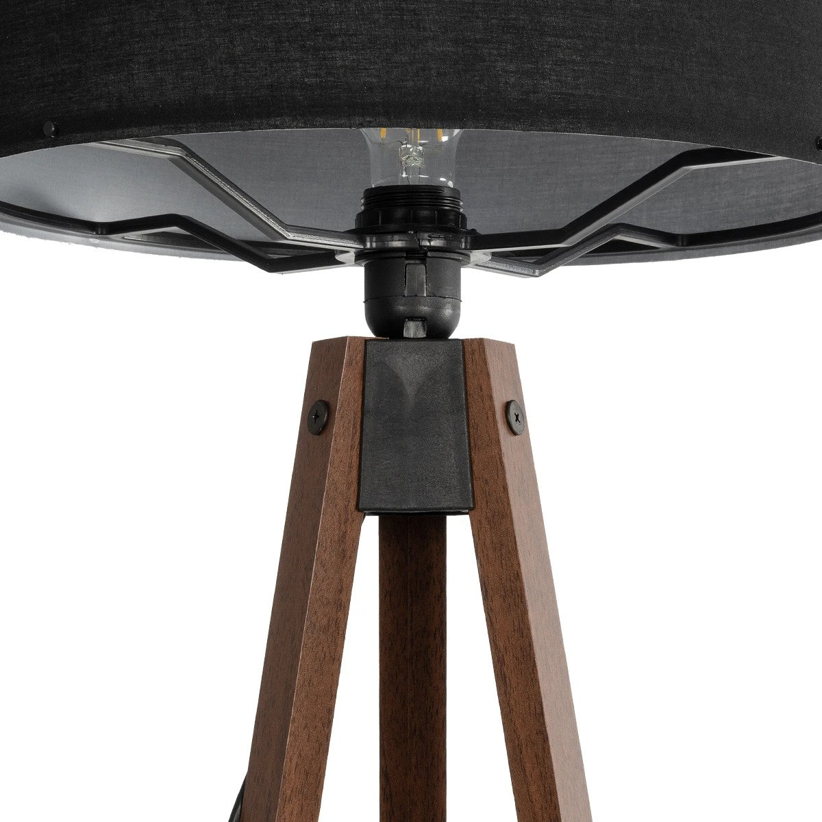 GLOBOSTAR® SAGA 204-0038 Μοντέρνο Επιδαπέδιο Φωτιστικό με Ντουί 1 x E27 AC 220-240V IP20 - Καφέ & Μαύρο - Μ38 x Π38 x Υ140cm