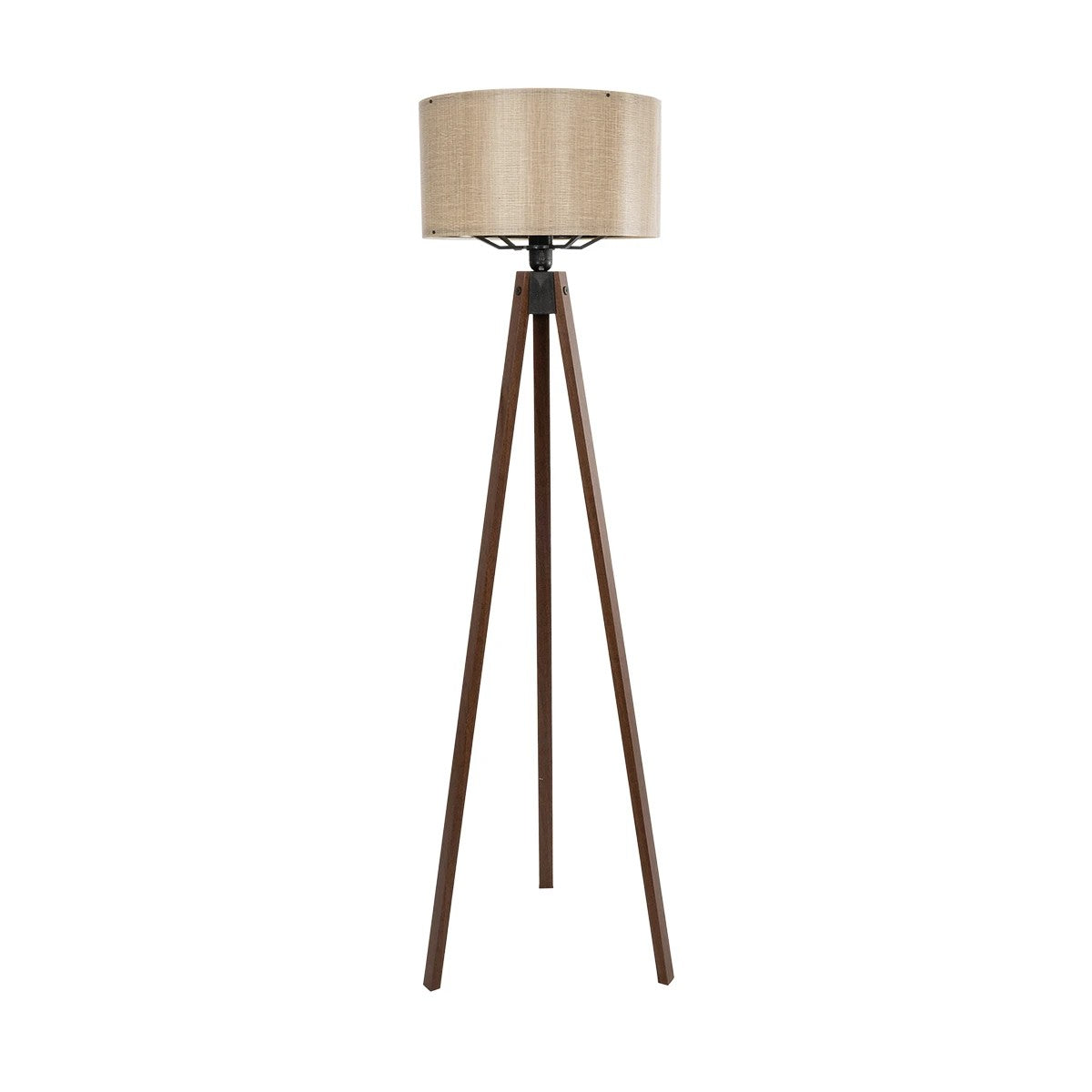 GLOBOSTAR® SAGA 204-0040 Μοντέρνο Επιδαπέδιο Φωτιστικό με Ντουί 1 x E27 AC 220-240V IP20 - Καφέ & Μπεζ - Μ38 x Π38 x Υ140cm