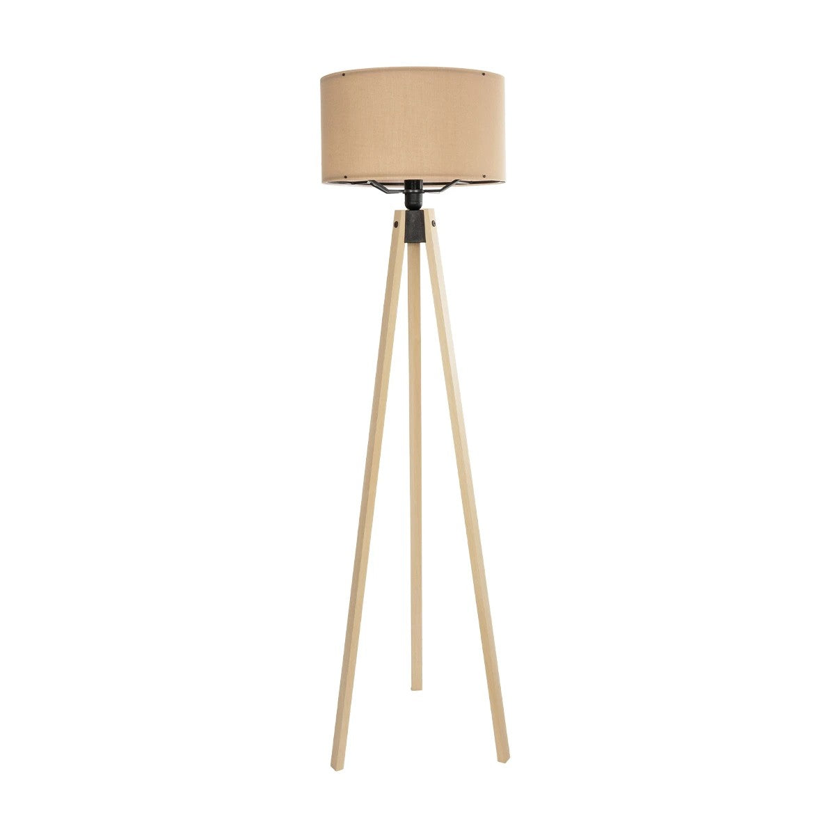 GLOBOSTAR® SAGA 204-0043 Μοντέρνο Επιδαπέδιο Φωτιστικό με Ντουί 1 x E27 AC 220-240V IP20 - Μπεζ - Μ38 x Π38 x Υ140cm