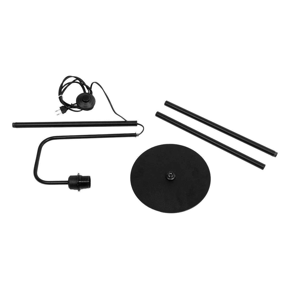 GLOBOSTAR® SNAKE 204-0053 Μοντέρνο Επιδαπέδιο Φωτιστικό με Ντουί 1 x E27 AC 220-240V IP20 - Μαύρο - Μ40 x Π25 x Υ153cm