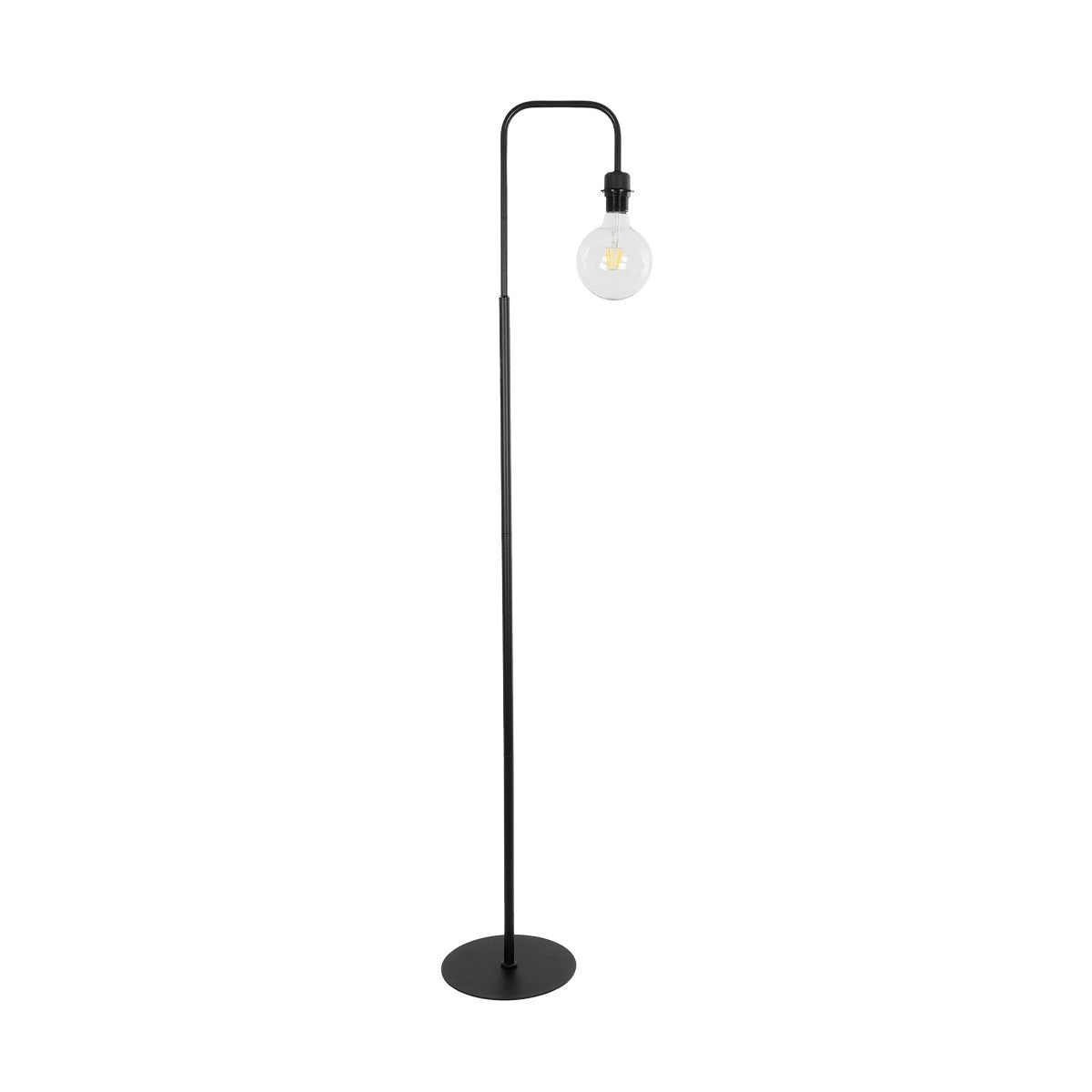 GLOBOSTAR® SNAKE 204-0053 Μοντέρνο Επιδαπέδιο Φωτιστικό με Ντουί 1 x E27 AC 220-240V IP20 - Μαύρο - Μ40 x Π25 x Υ153cm