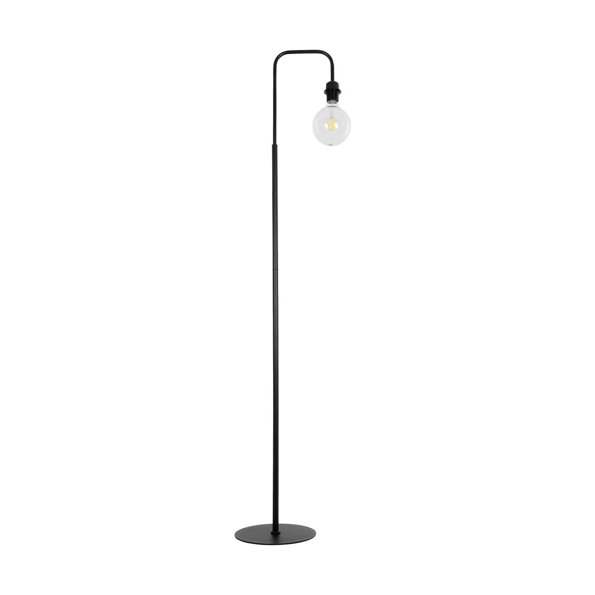 GLOBOSTAR® SNAKE 204-0053 Μοντέρνο Επιδαπέδιο Φωτιστικό με Ντουί 1 x E27 AC 220-240V IP20 - Μαύρο - Μ40 x Π25 x Υ153cm