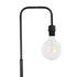 GLOBOSTAR® SNAKE 204-0053 Μοντέρνο Επιδαπέδιο Φωτιστικό με Ντουί 1 x E27 AC 220-240V IP20 - Μαύρο - Μ40 x Π25 x Υ153cm