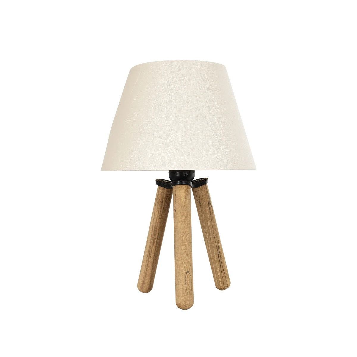 GLOBOSTAR® CAP 204-0069 Μοντέρνο Επιτραπέζιο Φωτιστικό Πορτατίφ με Ντουί 1 x E27 AC 220-240V IP20 - Καφέ & Λευκό - Μ22 x Π22 x Υ33cm
