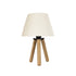 GLOBOSTAR® CAP 204-0069 Μοντέρνο Επιτραπέζιο Φωτιστικό Πορτατίφ με Ντουί 1 x E27 AC 220-240V IP20 - Καφέ & Λευκό - Μ22 x Π22 x Υ33cm