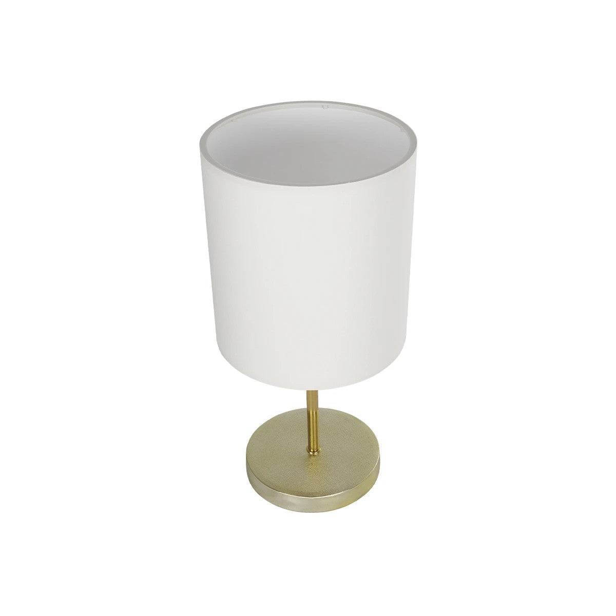 GLOBOSTAR® GLOSSY 204-0078 Μοντέρνο Επιτραπέζιο Φωτιστικό Πορτατίφ με Ντουί 1 x E27 AC 220-240V IP20 - Χρυσό & Μπεζ - Μ19 x Π19 x Υ38cm